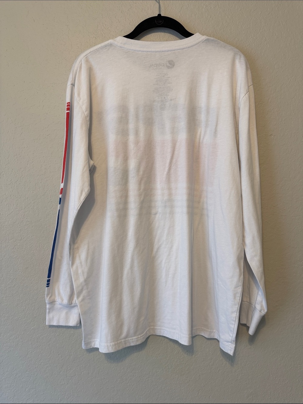 Pepsi White Long Sleeve Tee with Red & Blue Logo - Picture 4 of 5